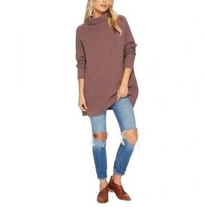 Free People Ottoman Slouchy Tunic Mock Neck Sweater Size Small